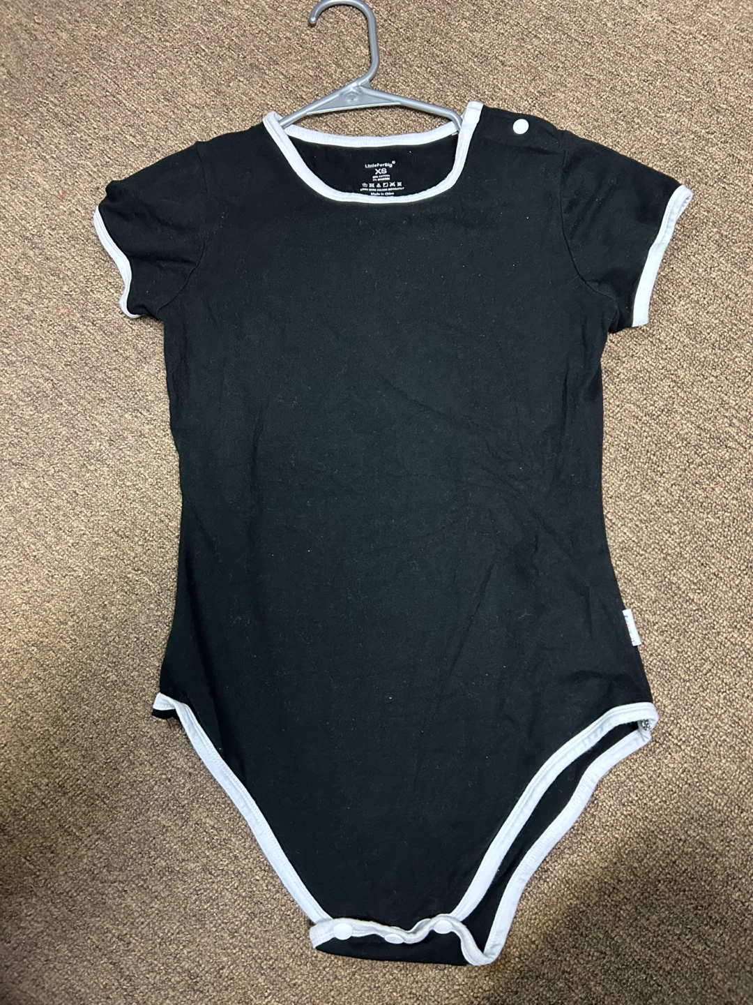 LittleForBig Black Adult Onesie - Size XS