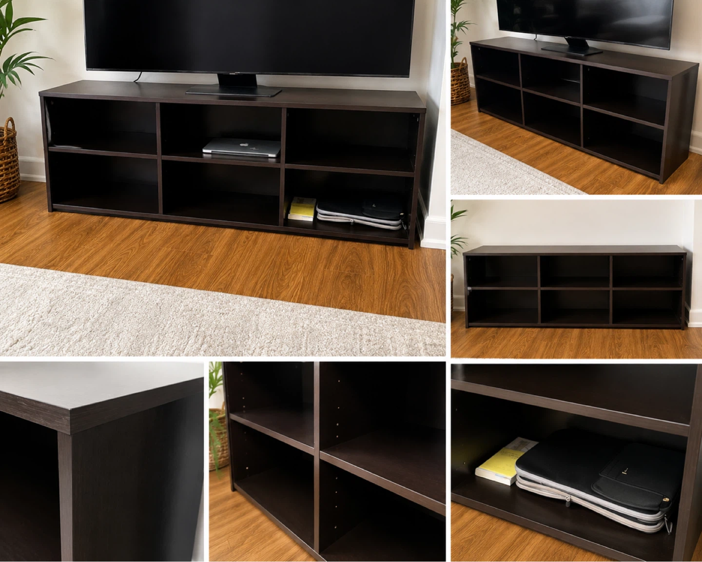 Console / TV Stand with 6 Shelves - photo 2