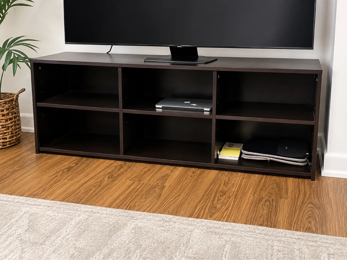 Console / TV Stand with 6 Shelves