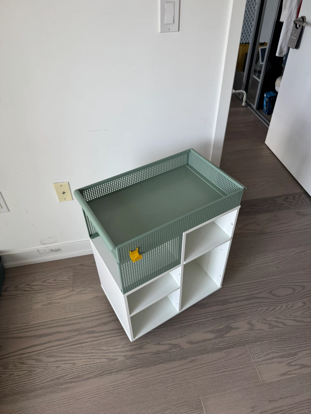 Green and white rolling storage cart - photo 3