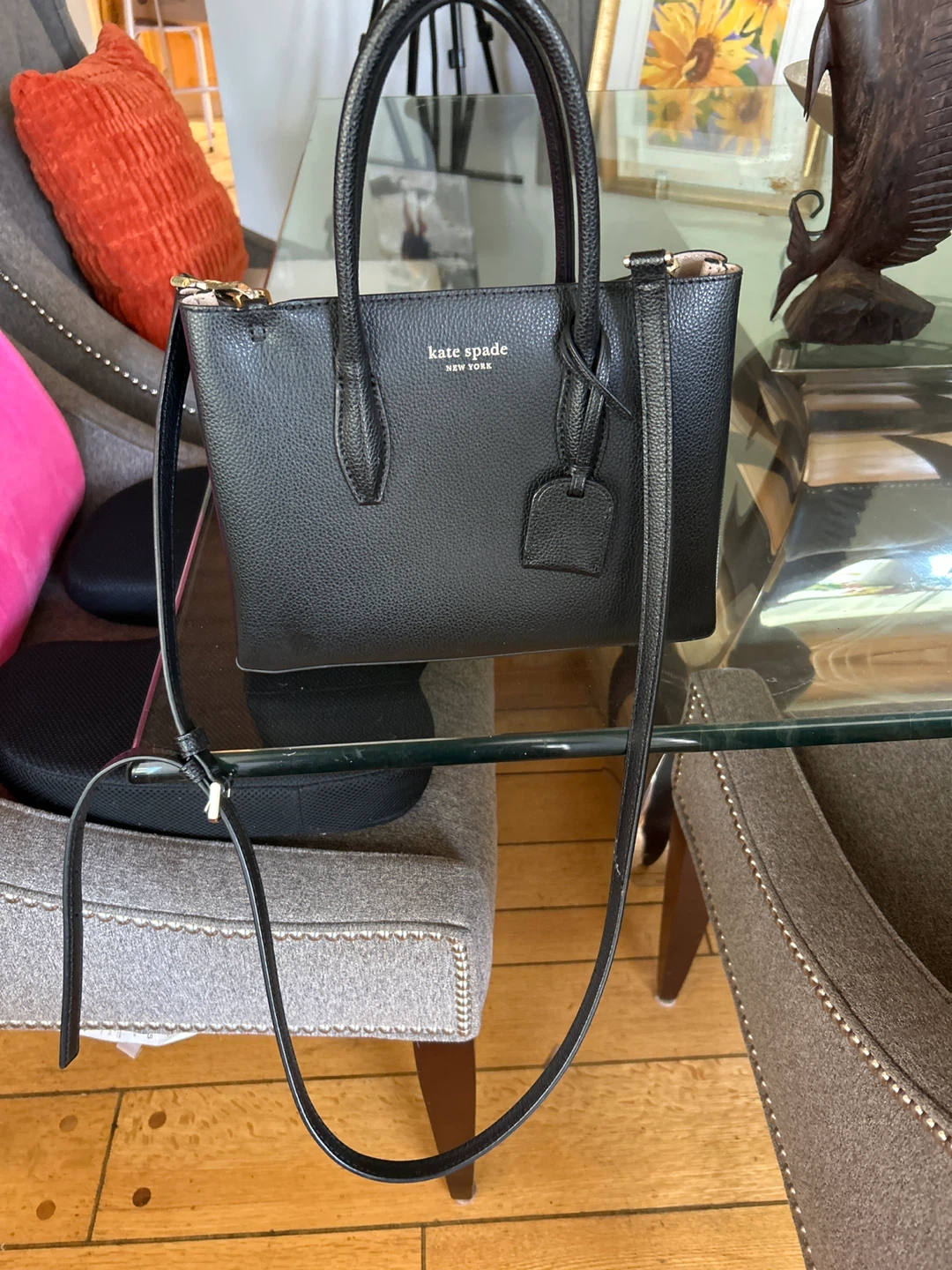 Kate Spade Black Leather Satchel Bag