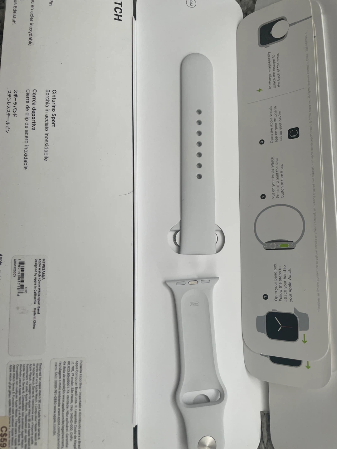 Retails $60, Apple Watch 40mm White Sport Band