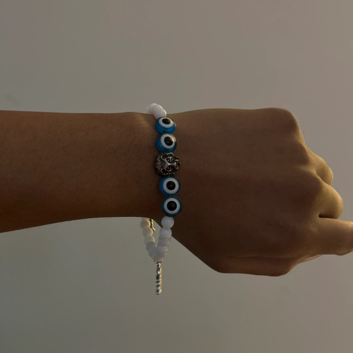 Evil Eye Bracelet with Lion Charm - photo 2