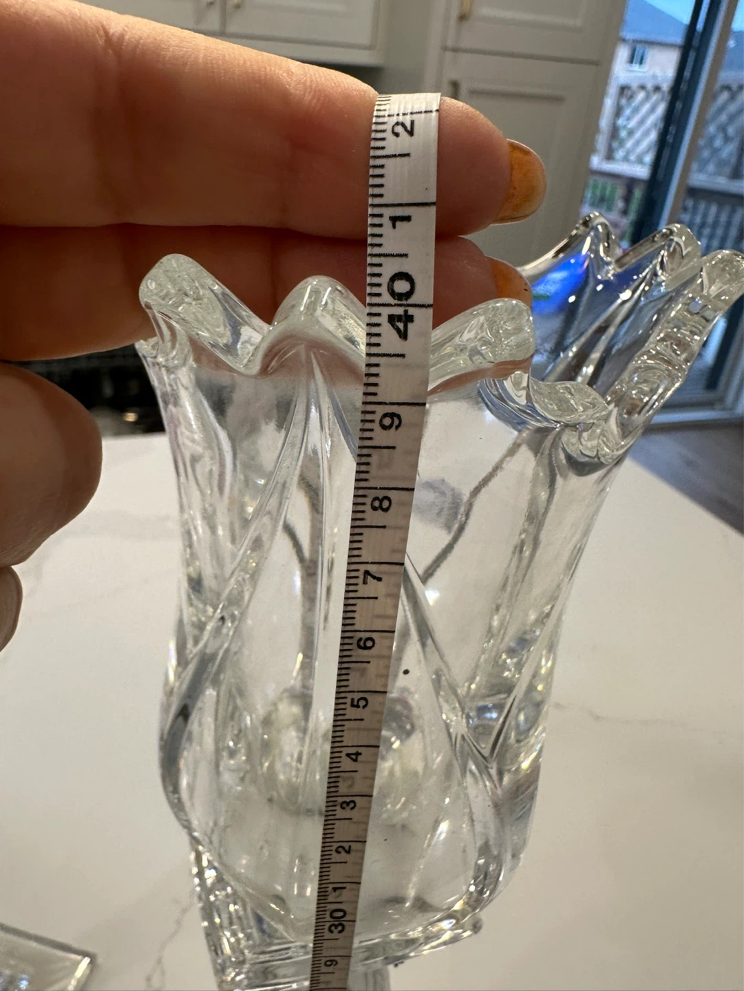 Pair of Crystal Tulip Candlesticks - photo 2