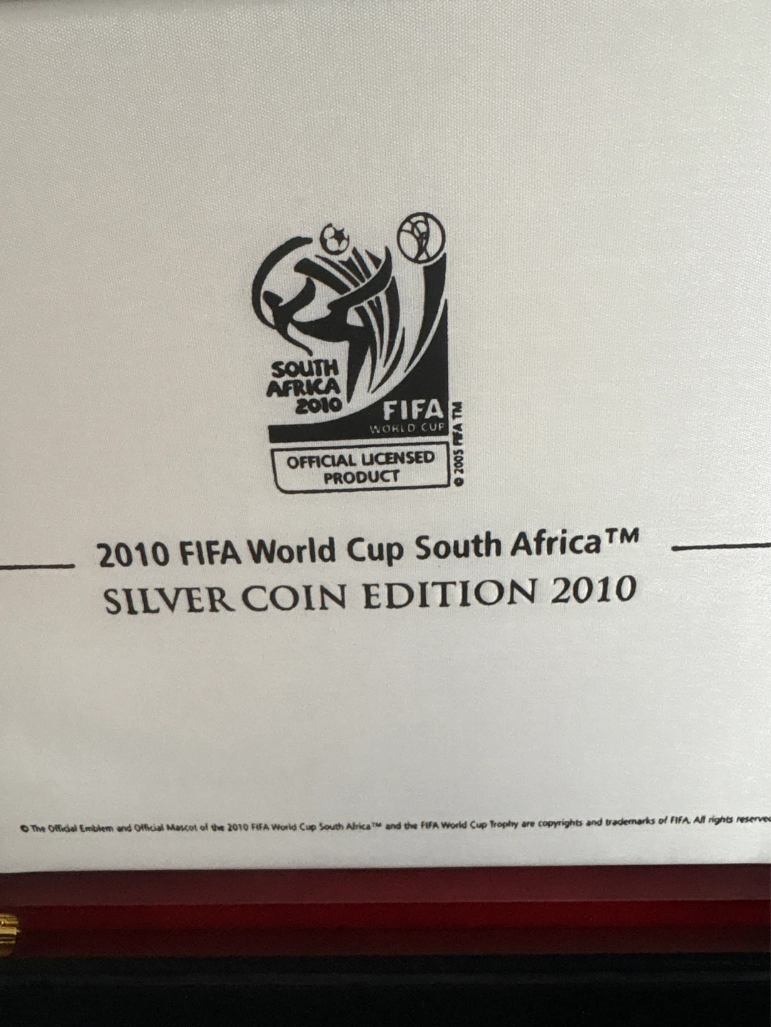 2010 FIFA World Cup South Africa Silver Coin Edition - photo 2