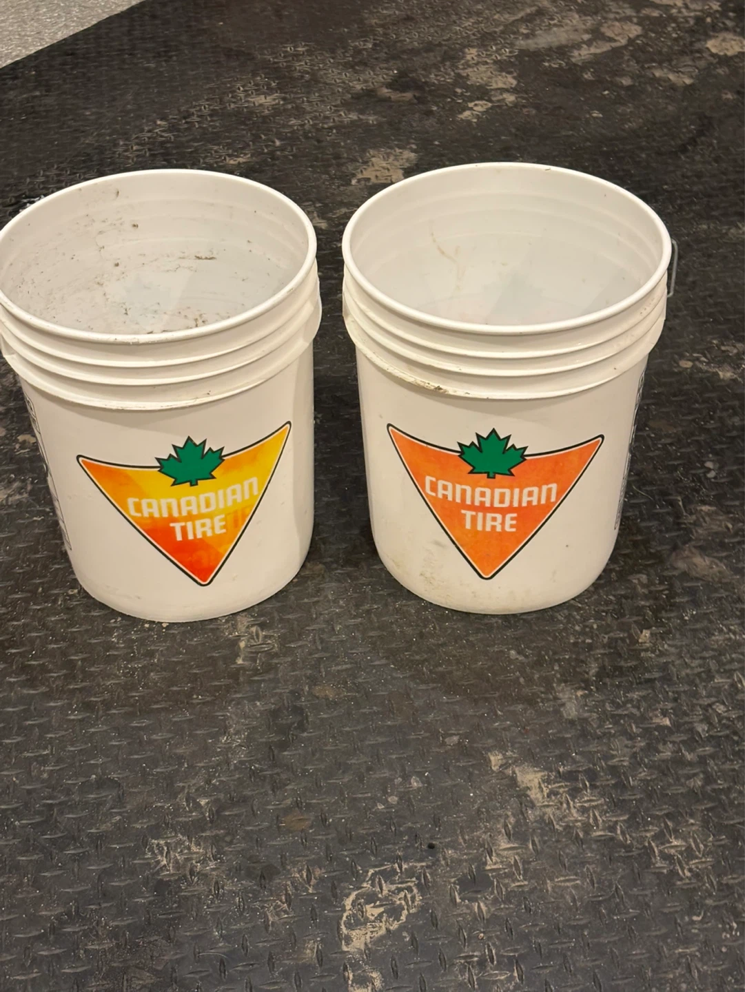 Two Canadian Tire 5 Gallon Pales For Sale
