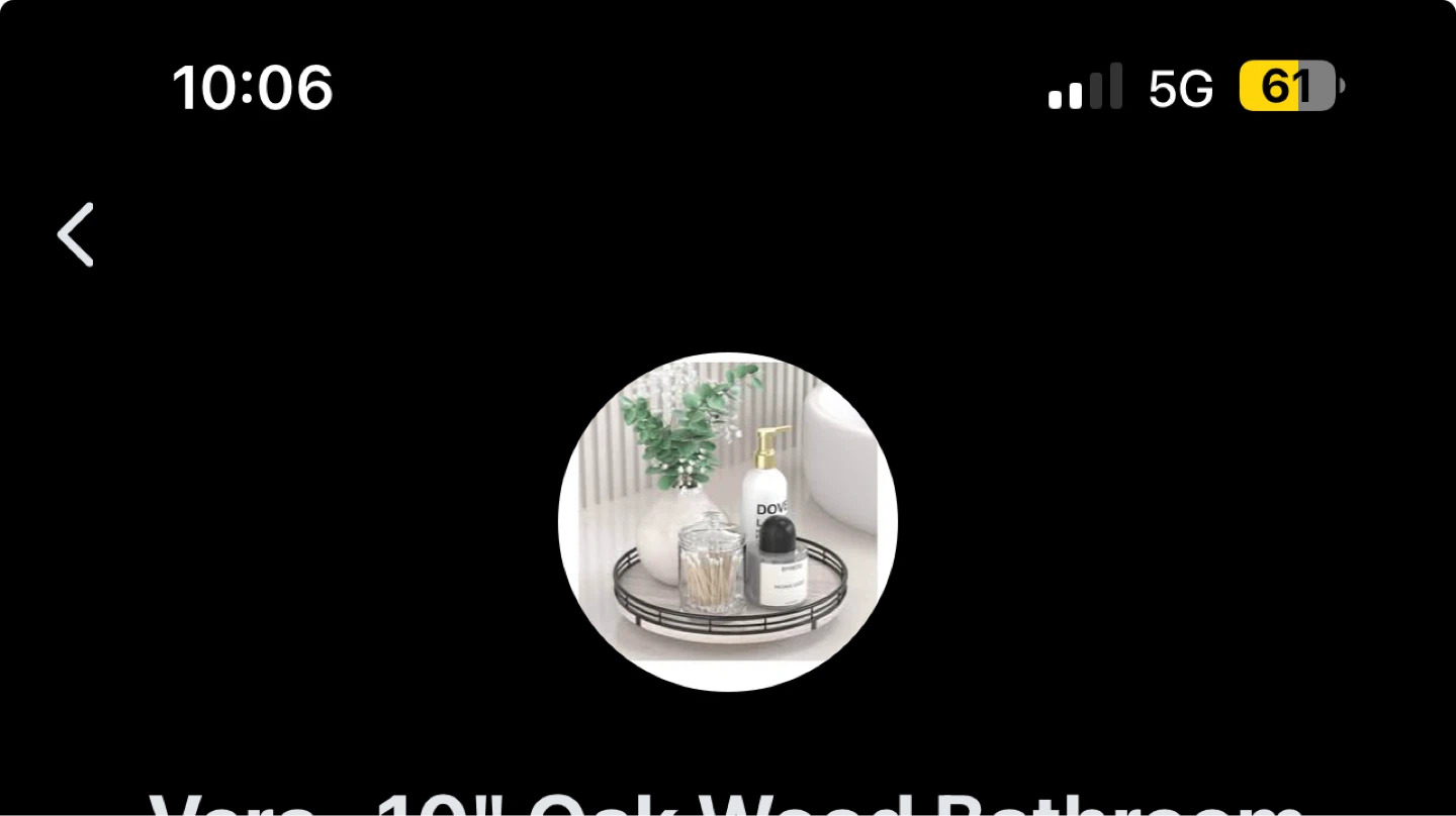 Vera 10" Oak Wood Bathroom Tray
