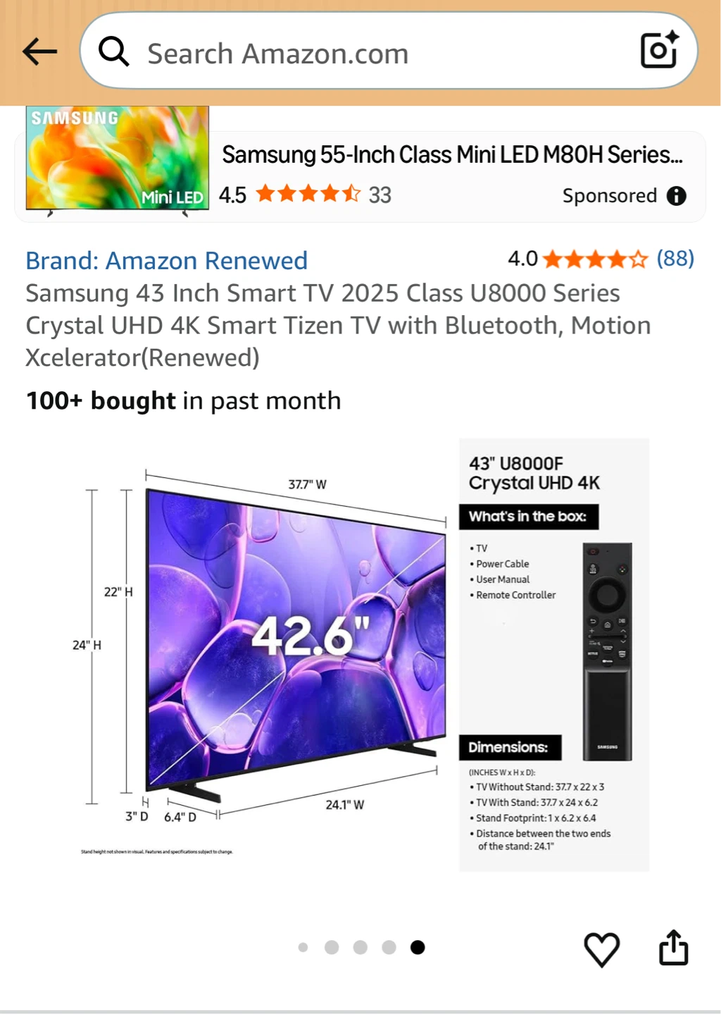 Samsung 43 Inch Smart TV - photo 4