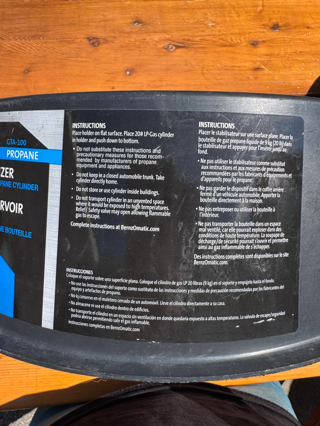 Brand New Plastic Propane Tank Stabilizer - Bernzomatic - photo 5