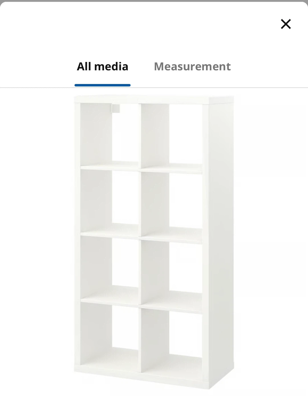 IKEA KALLAX shelving unit in white