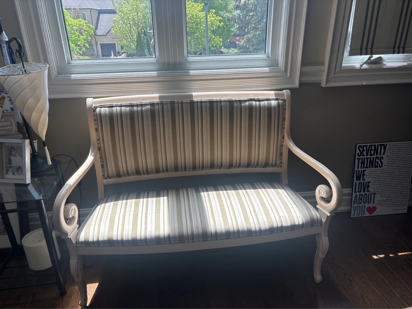 Vintage Striped Accent Chair