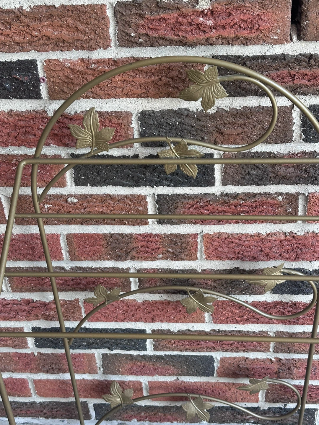 Gold Metal Plant Stand with Leaf Accents - photo 2