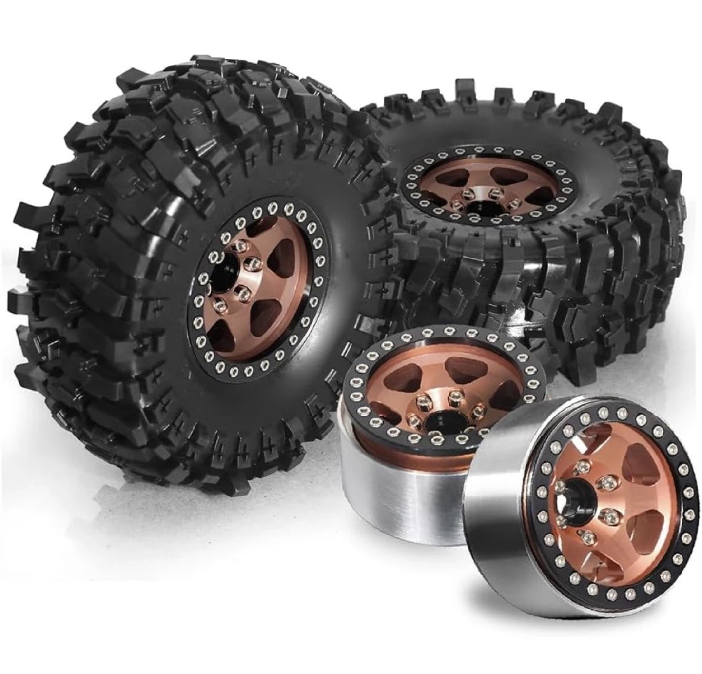 Luejnbogty 4pcs Metal 1.9inch RC Crawler Beadlock Wheels Rims - photo 4