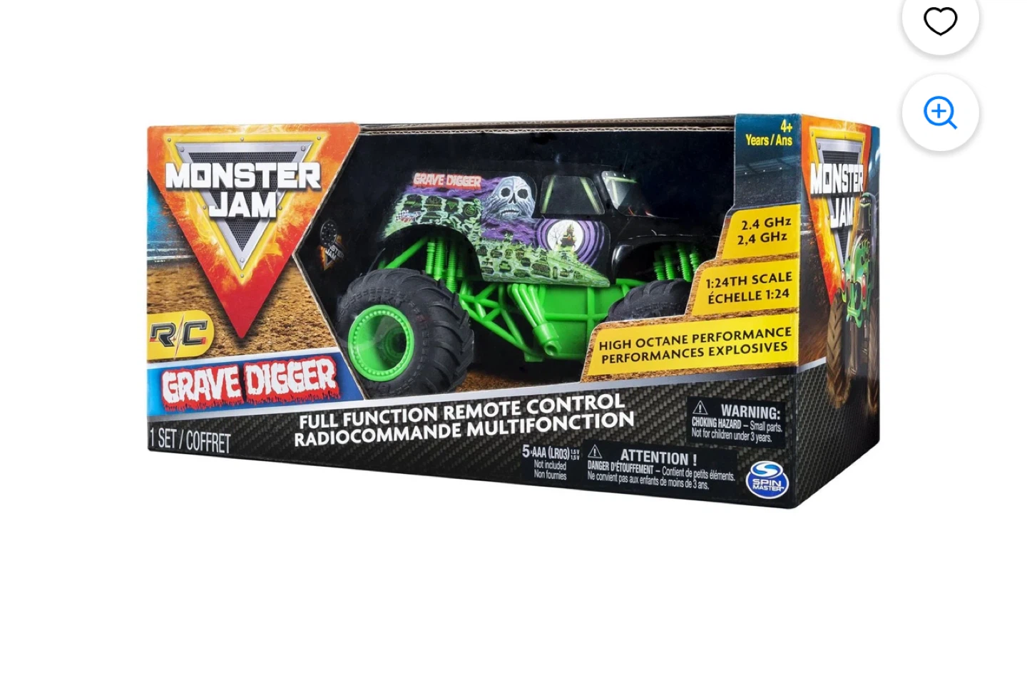 Monster Jam Grave Digger Remote Control Truck 1:24 Scale - photo 3
