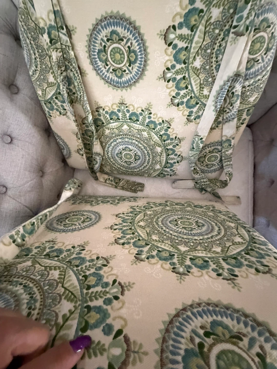 Mandala Print Chair Cushions (Set of 3) - photo 3
