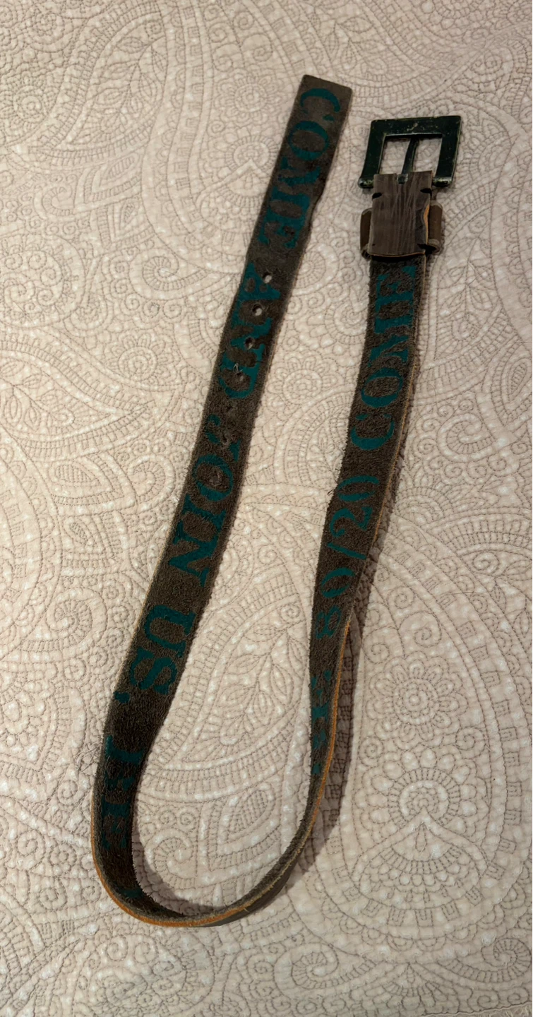 “Distressed” Leather Belt - photo 5