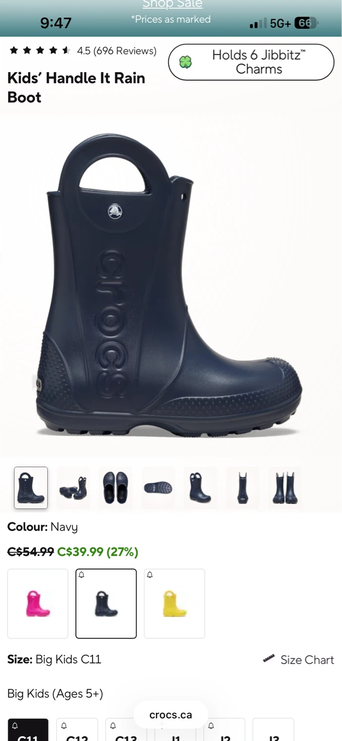 Crocs Kids' Handle It Rain Boots