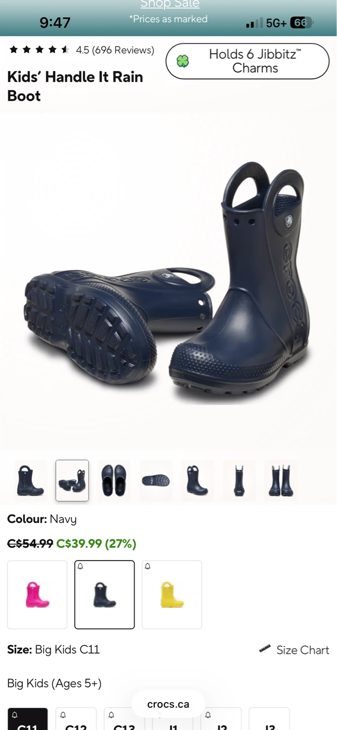 Crocs Kids' Handle It Rain Boots - photo 2