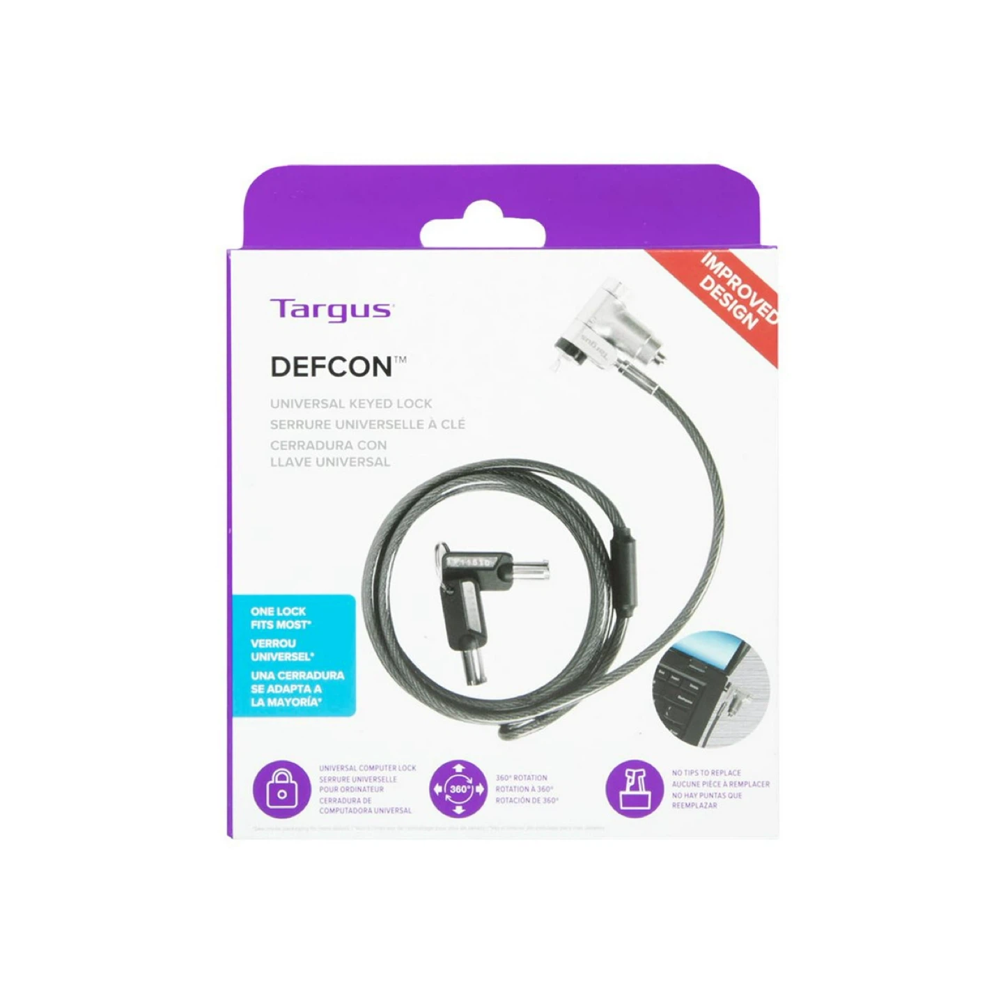 BNIB Targus DEFCON Universal Keyed Laptop Lock