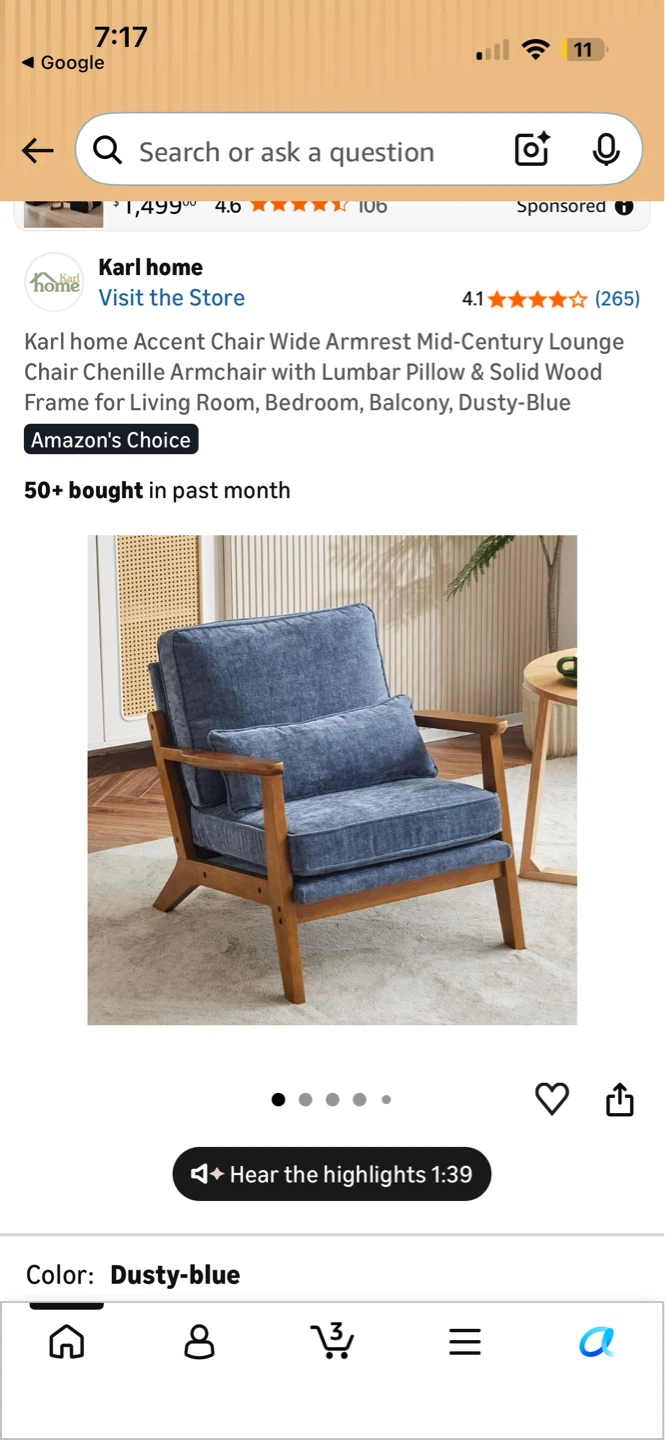 Karl home Accent Chair Wide