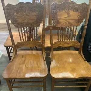 Set of 4 Vintage Oak Dining Chairs