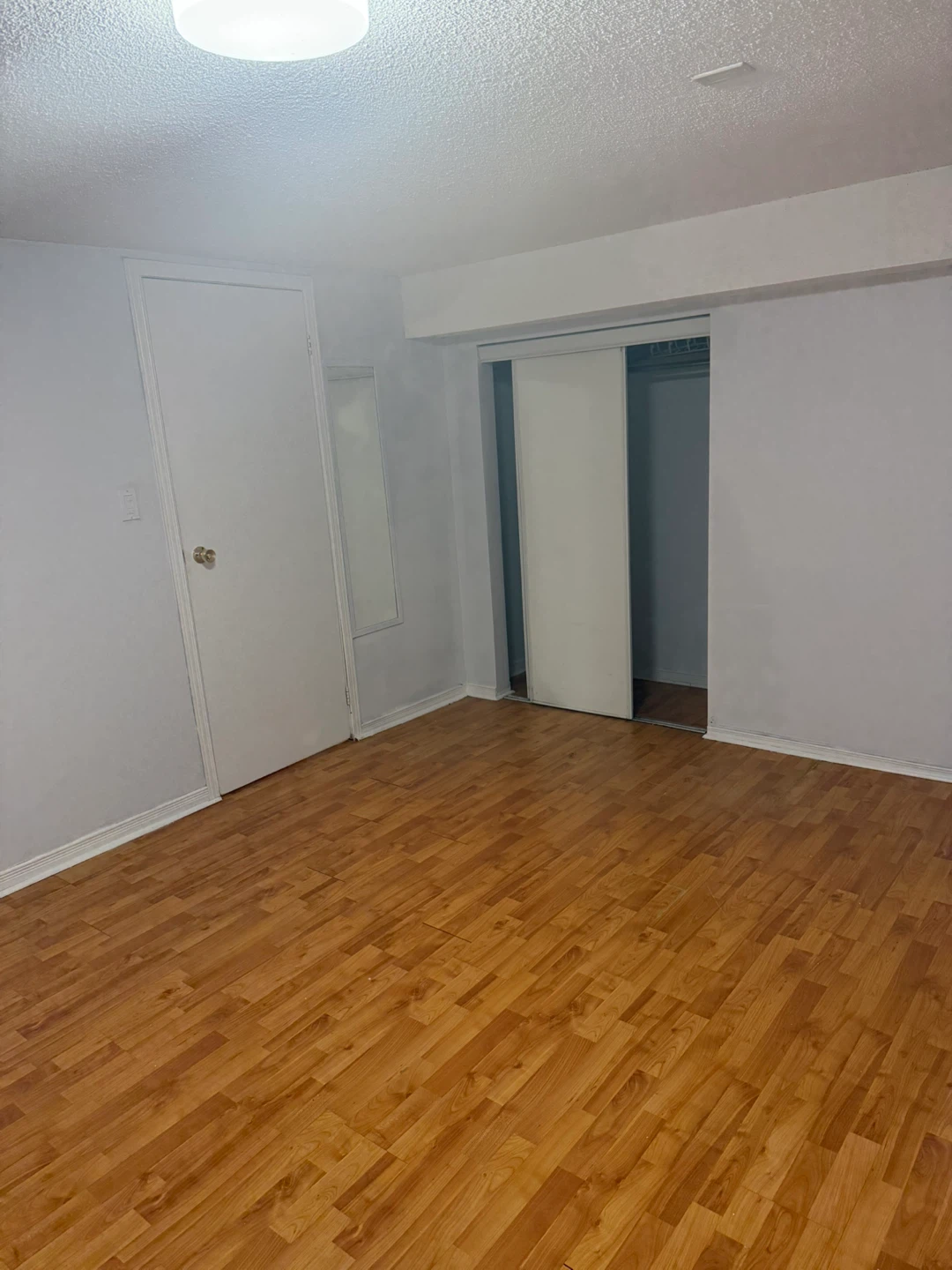 Empty Room with Wood Laminate Flooring