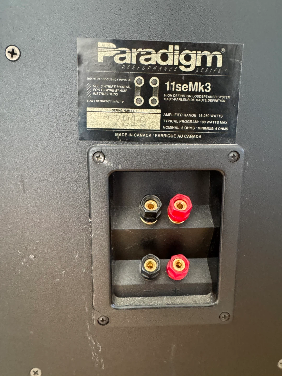 Paradigm 11seMk3 High Definition Loudspeaker System - photo 5