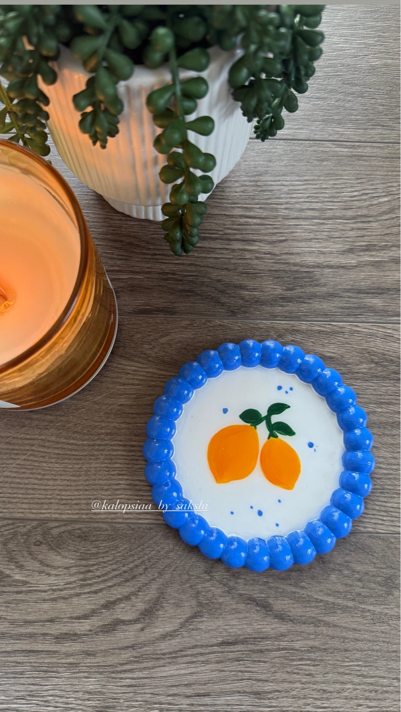 Handmade Orange Lemon Coaster