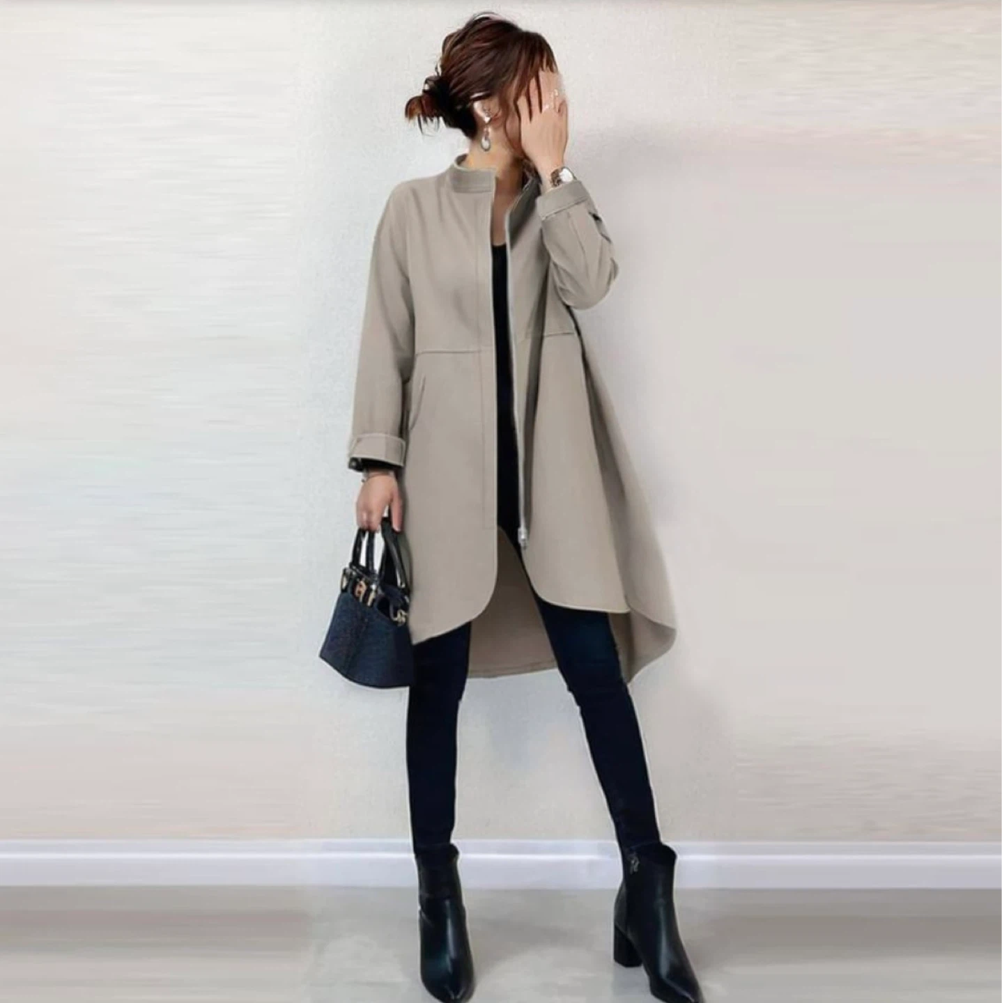 *NEW* Lightweight Beige Trench Coat M size