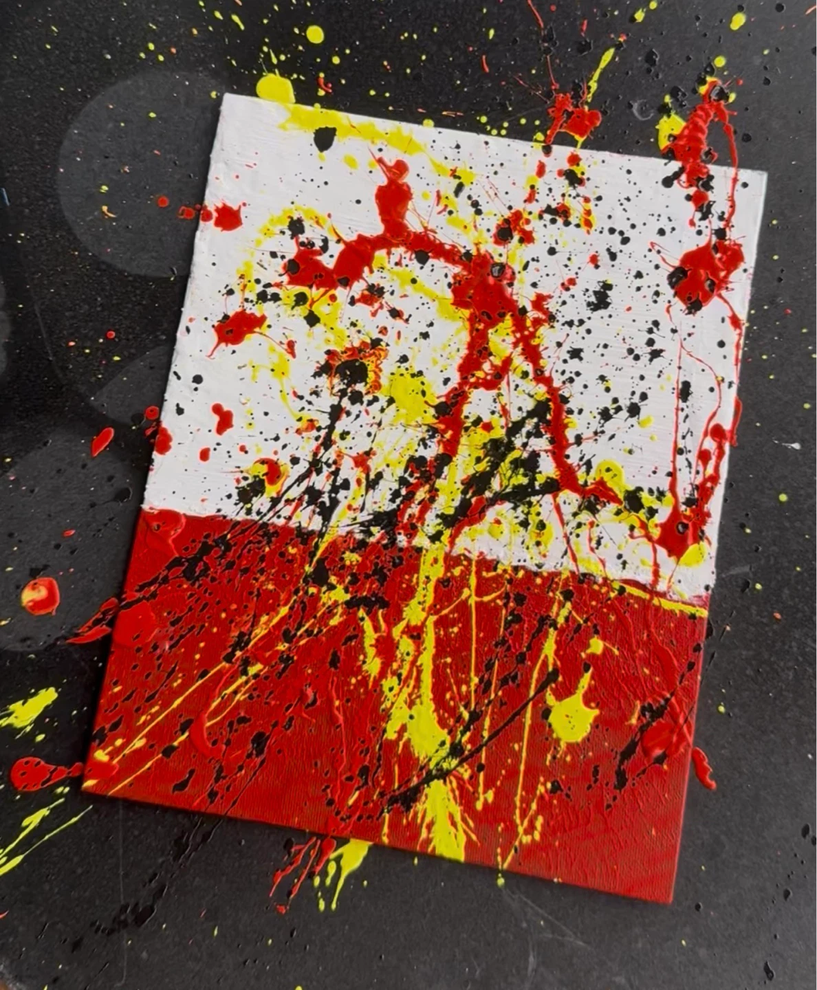 Abstract Splatter Art Canvas