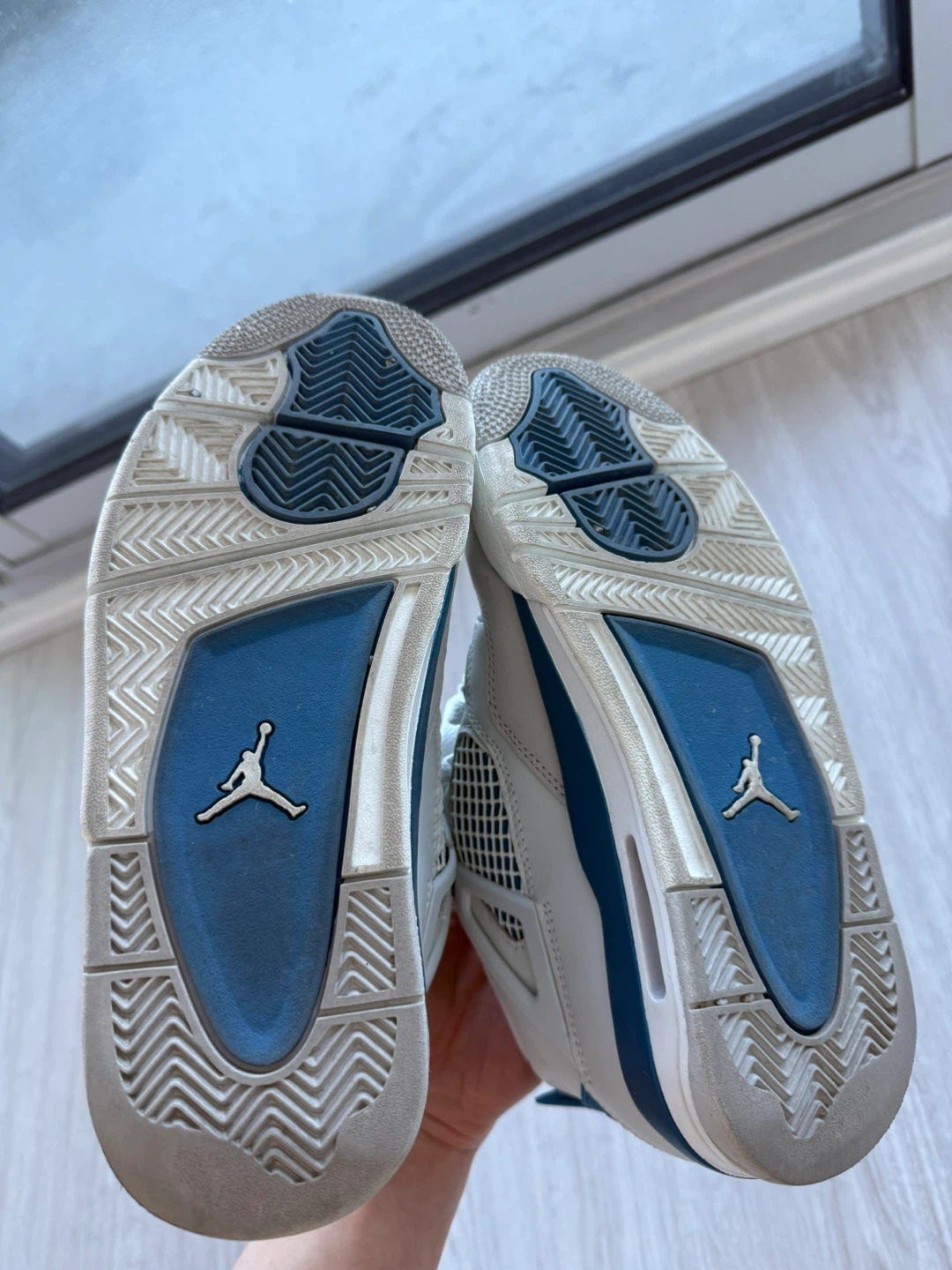Worn Air Jordan 4 Military Blue Size 5Y - photo 4