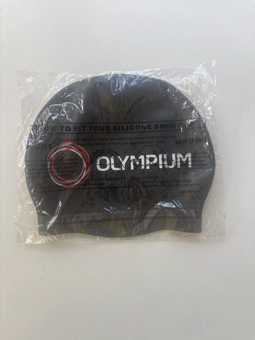 Olympium Silicone Swim Cap - Black