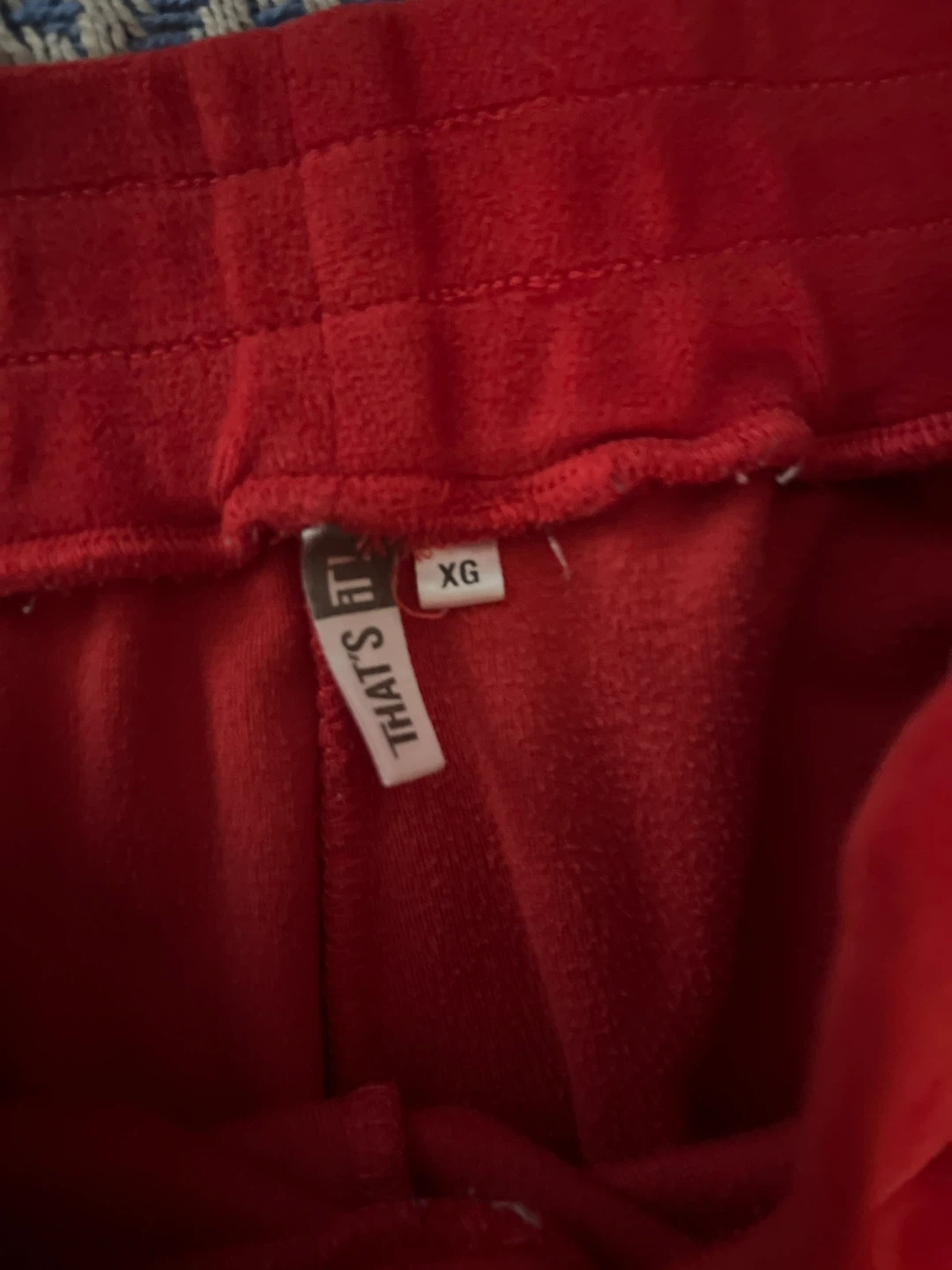 THAT'S IT Red Velour Joggers - Size XG - photo 2
