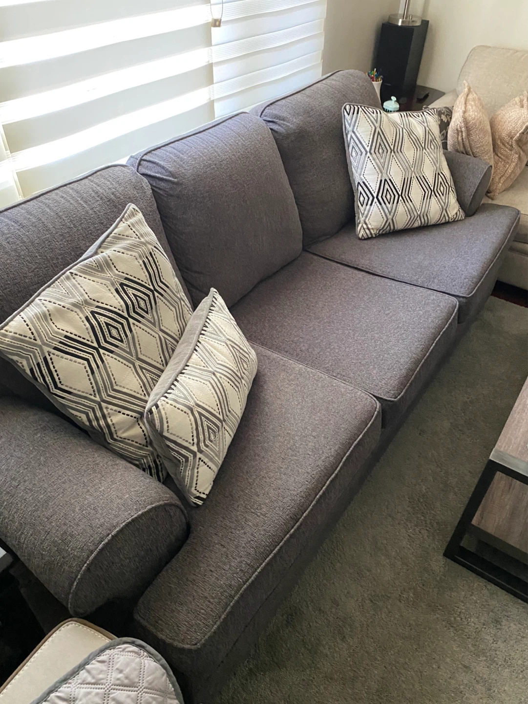 GREY FABRIC SOFA
