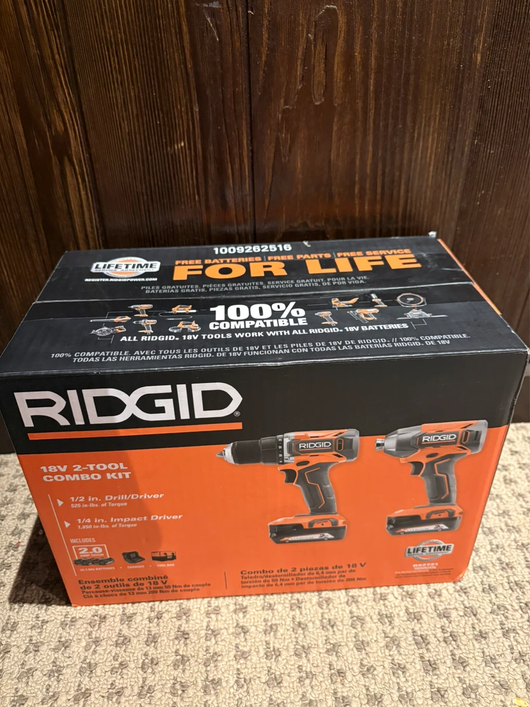 RIDGID 18V 2-Tool Combo Kit Drill/Driver and Impact Driver