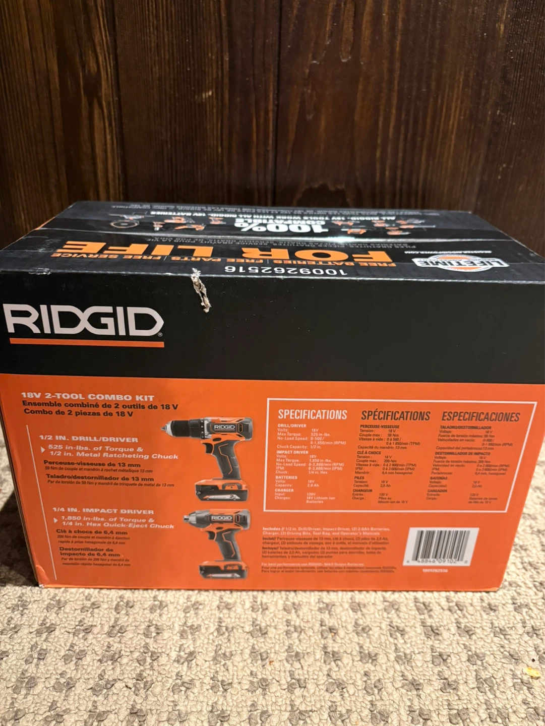 RIDGID 18V 2-Tool Combo Kit Drill/Driver and Impact Driver - photo 3
