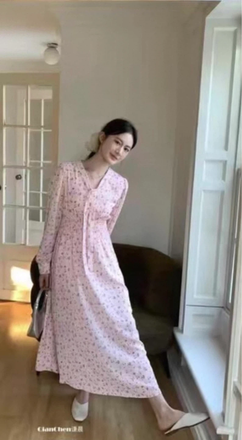 Pretty Pink Floral Maxi Dress Size M - photo 2