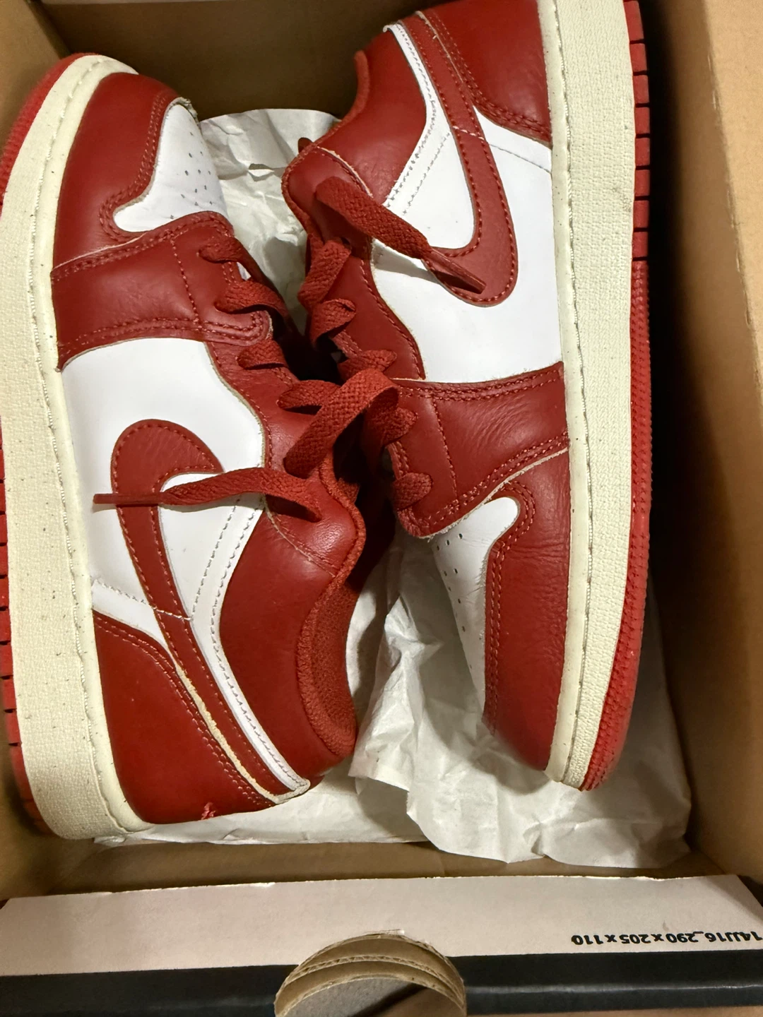 Air Jordan 1 Low Red White Sneakers