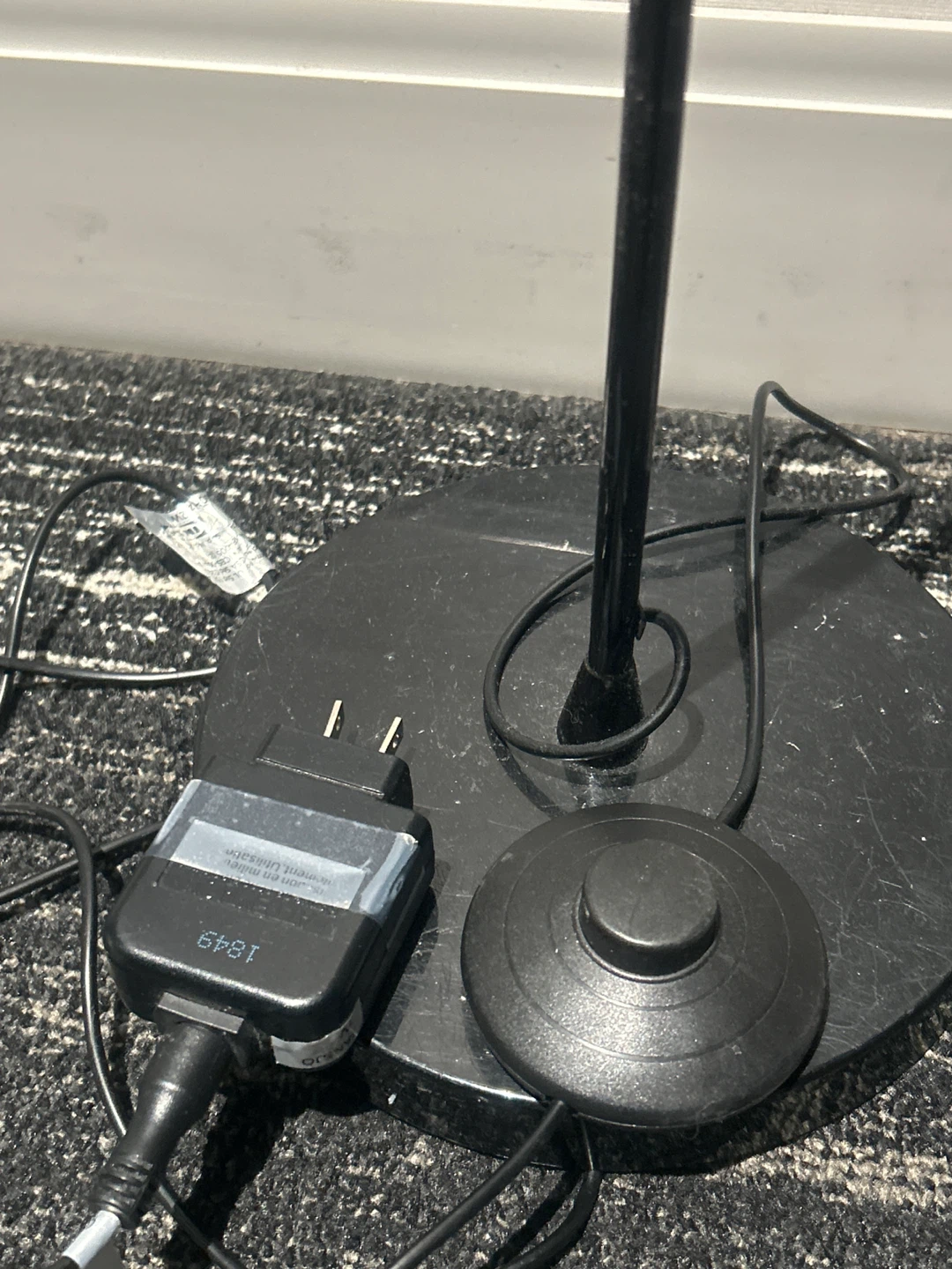 160cm Black Floor Lamp with Foot Switch - photo 2