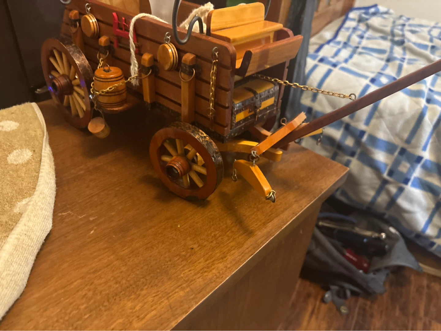 Vintage Covered Wagon Lamp