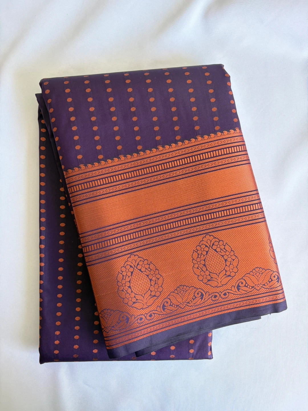 Purple and Orange Saree