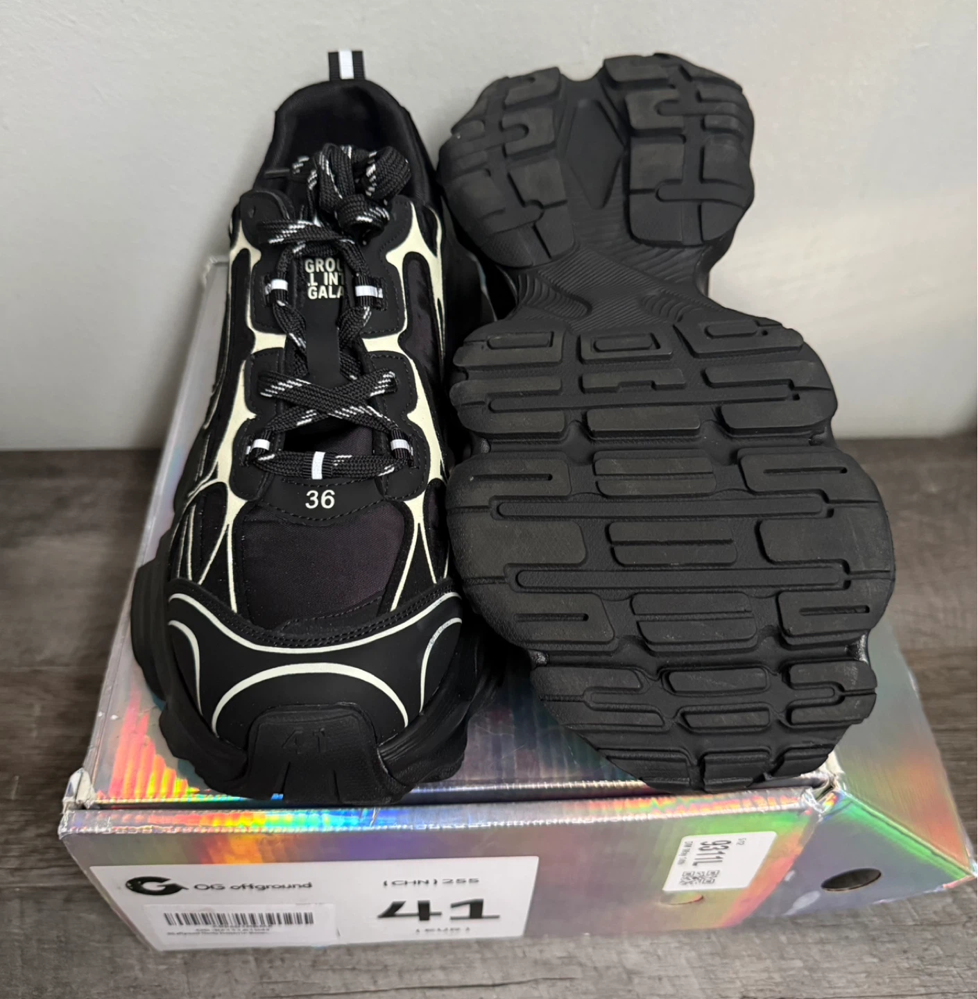 OG Offground Black Chunky Sneakers Size 41 - photo 3
