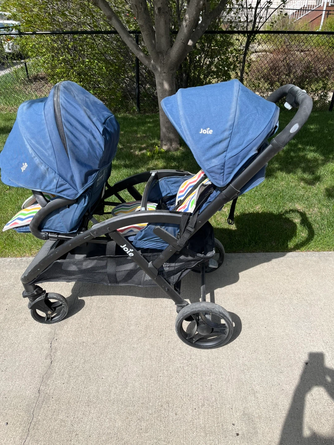 Joie Double Stroller - Navy Blue - photo 4