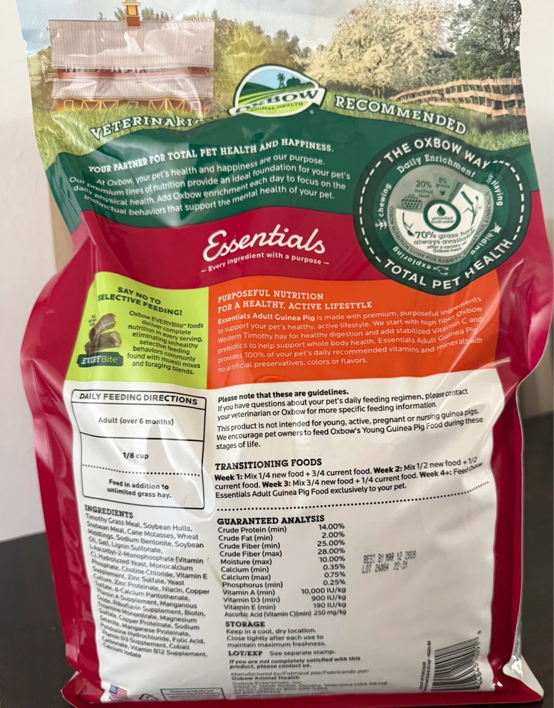 Oxbow Essentials Adult Guinea Pig Food - photo 2
