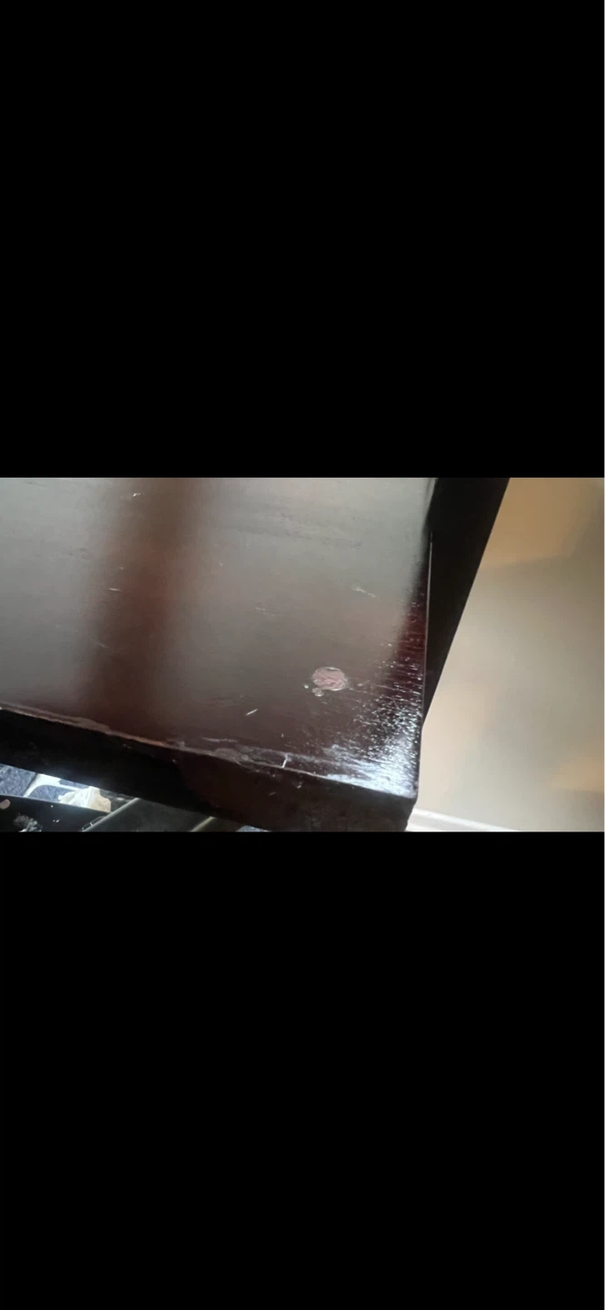 Dark Wood Ladder Shelf with Desk - photo 4