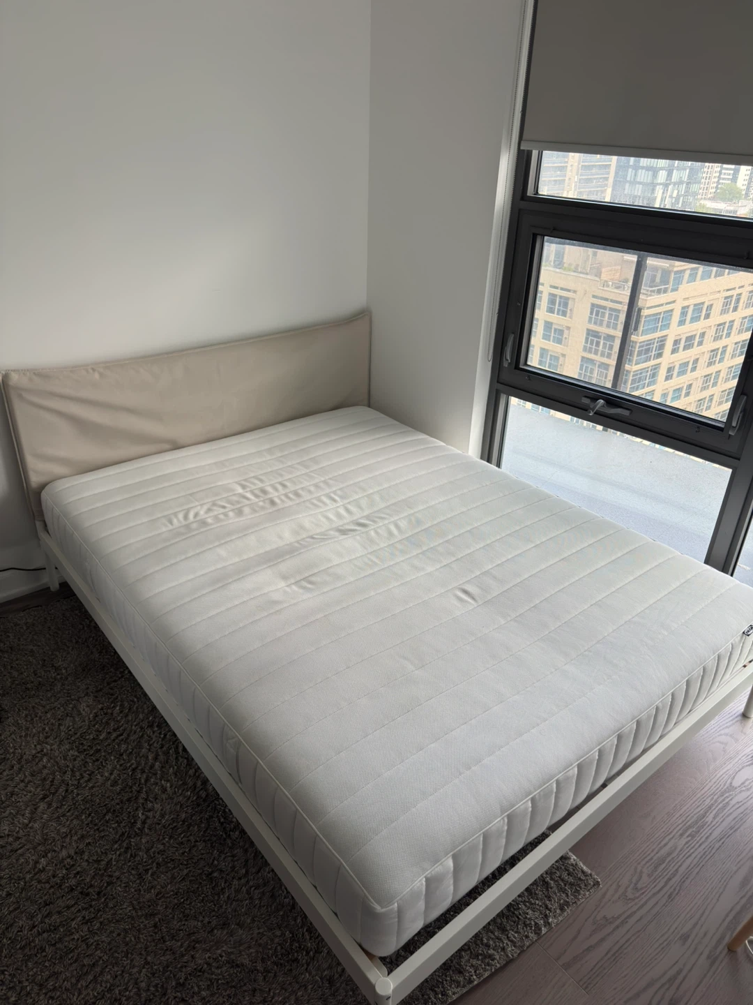 IKEA Bed Frame with mattress - Queen Size