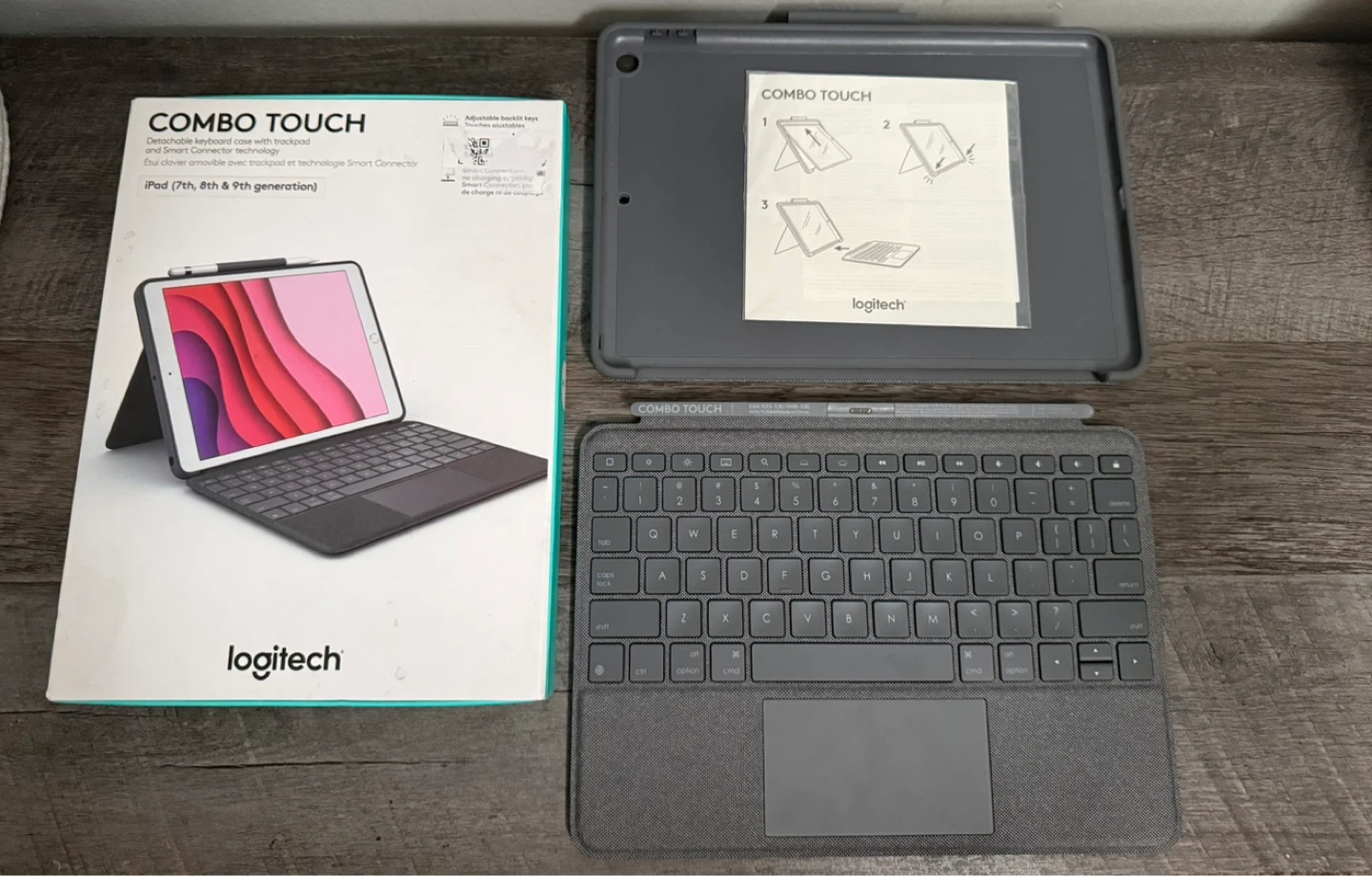 Logitech Combo Touch Keyboard Case for iPad (7th, 8th, 9th Gen)
