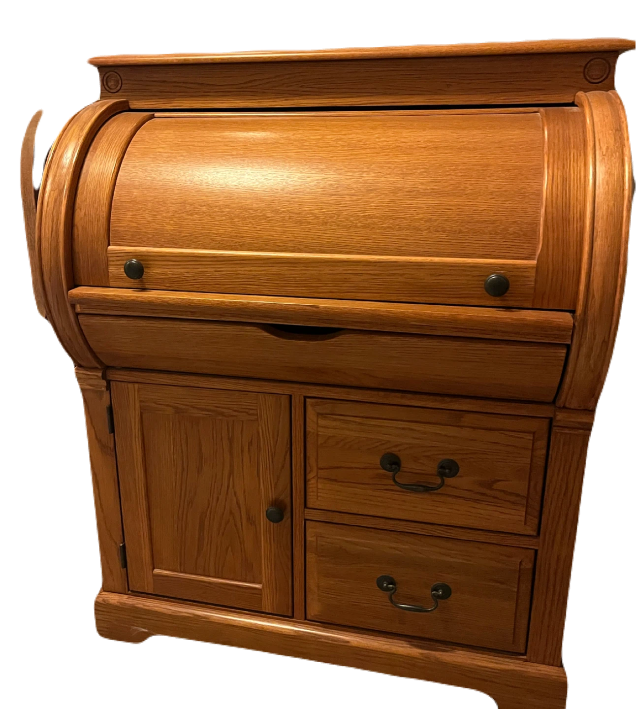 Vintage Oak Roll Top Desk - photo 2