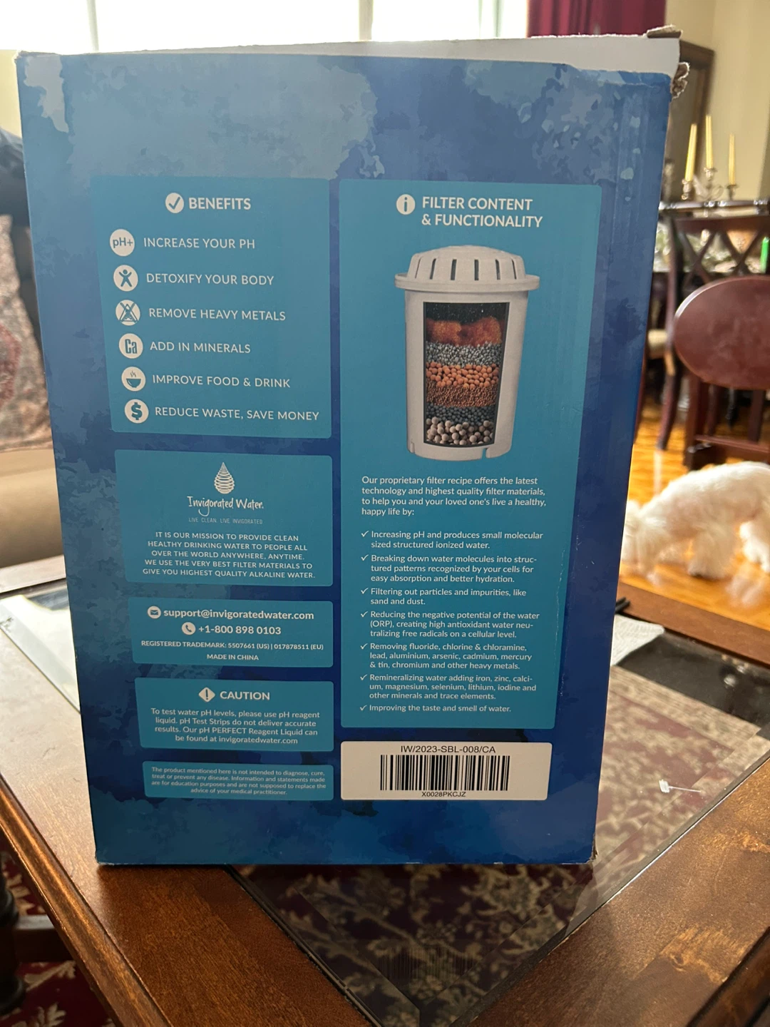 Invigorated Water pH Restore Glass Alkaline Water Pitcher