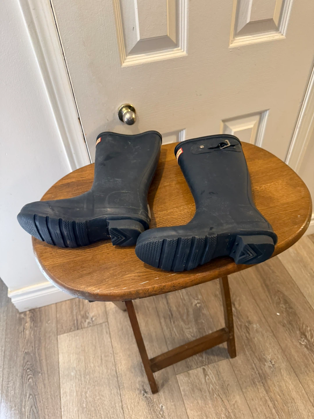 Hunter Original Kids Navy Rubber Rain Boots Size UK 1 - photo 3